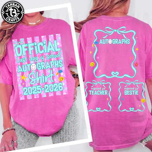 Cutesy End Of Year Autograph Tee