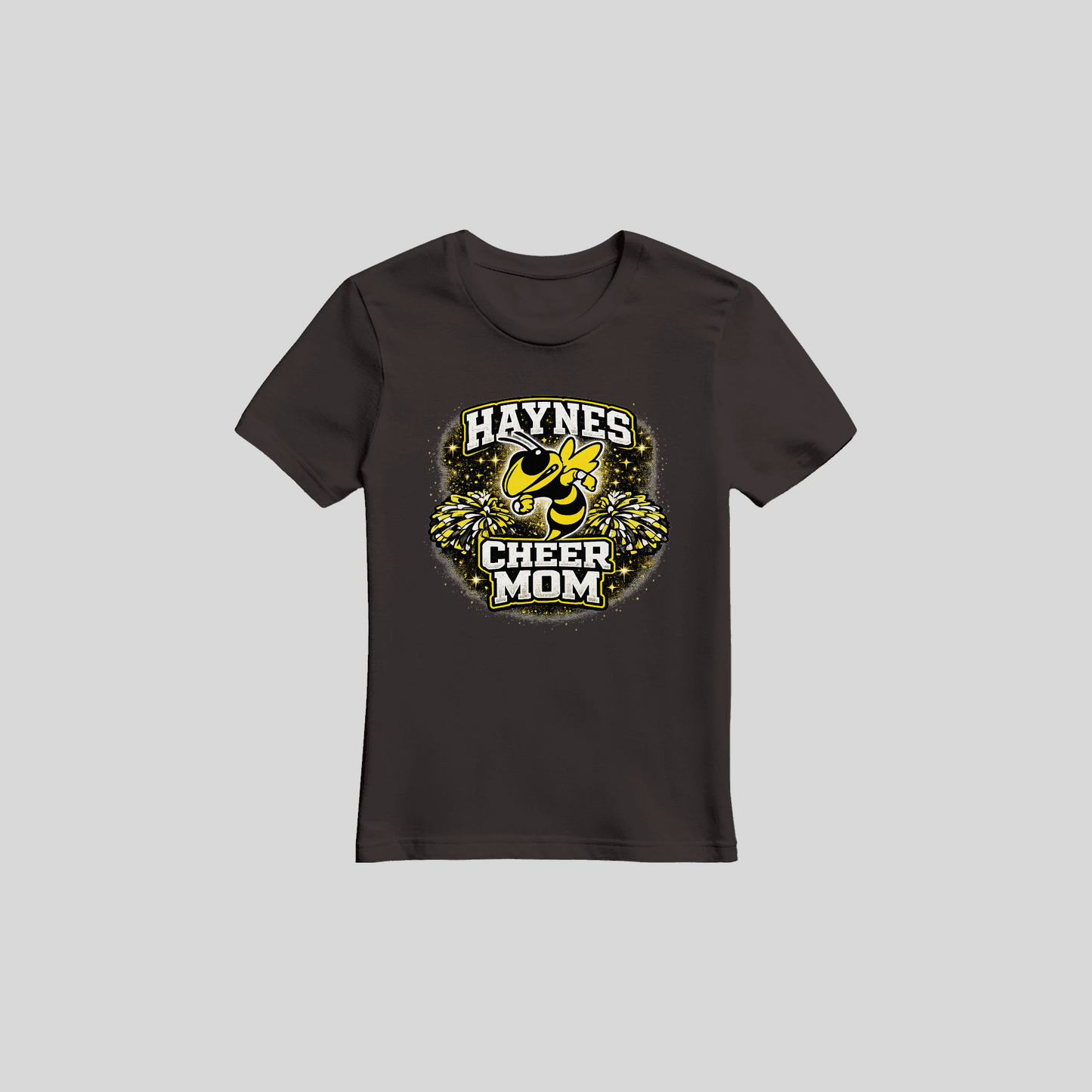 Haynes Cheer mom with yellowjacket