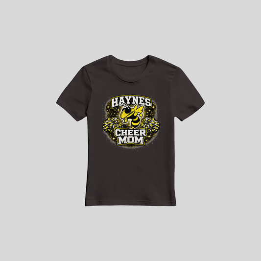 Haynes Cheer mom with yellowjacket