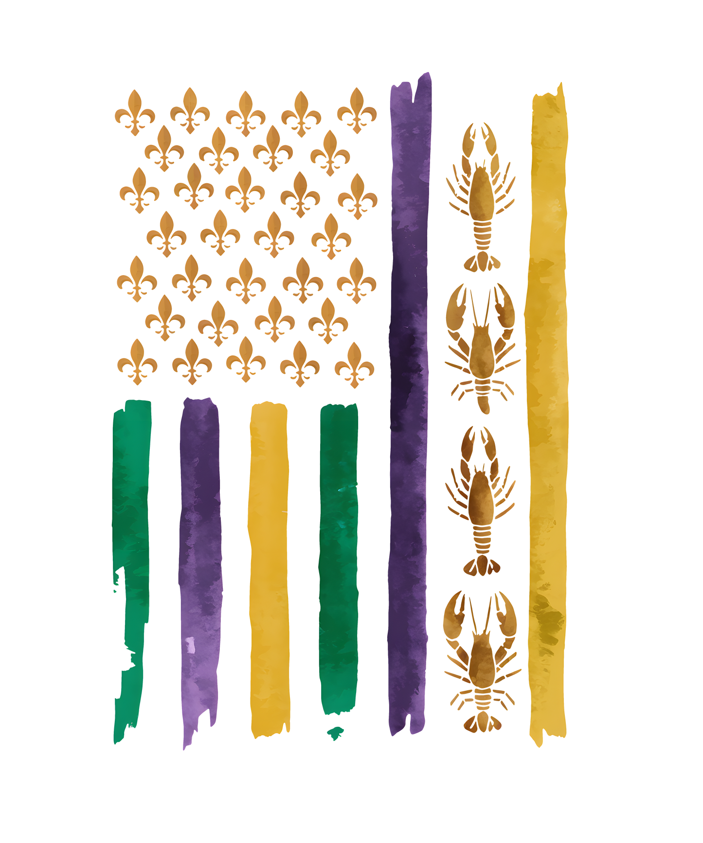 Mardi Gras Flag T-shirt