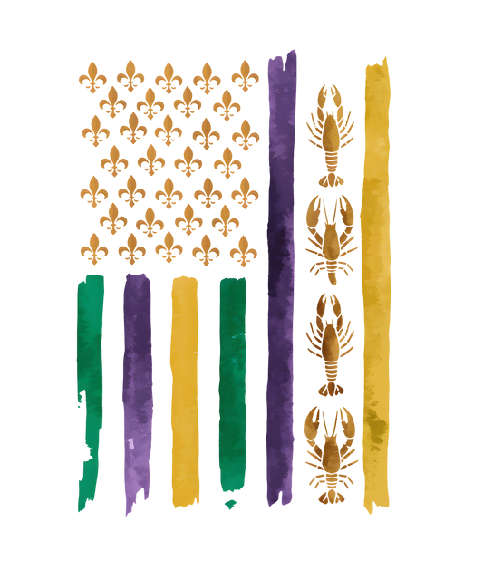 Mardi Gras Flag T-shirt