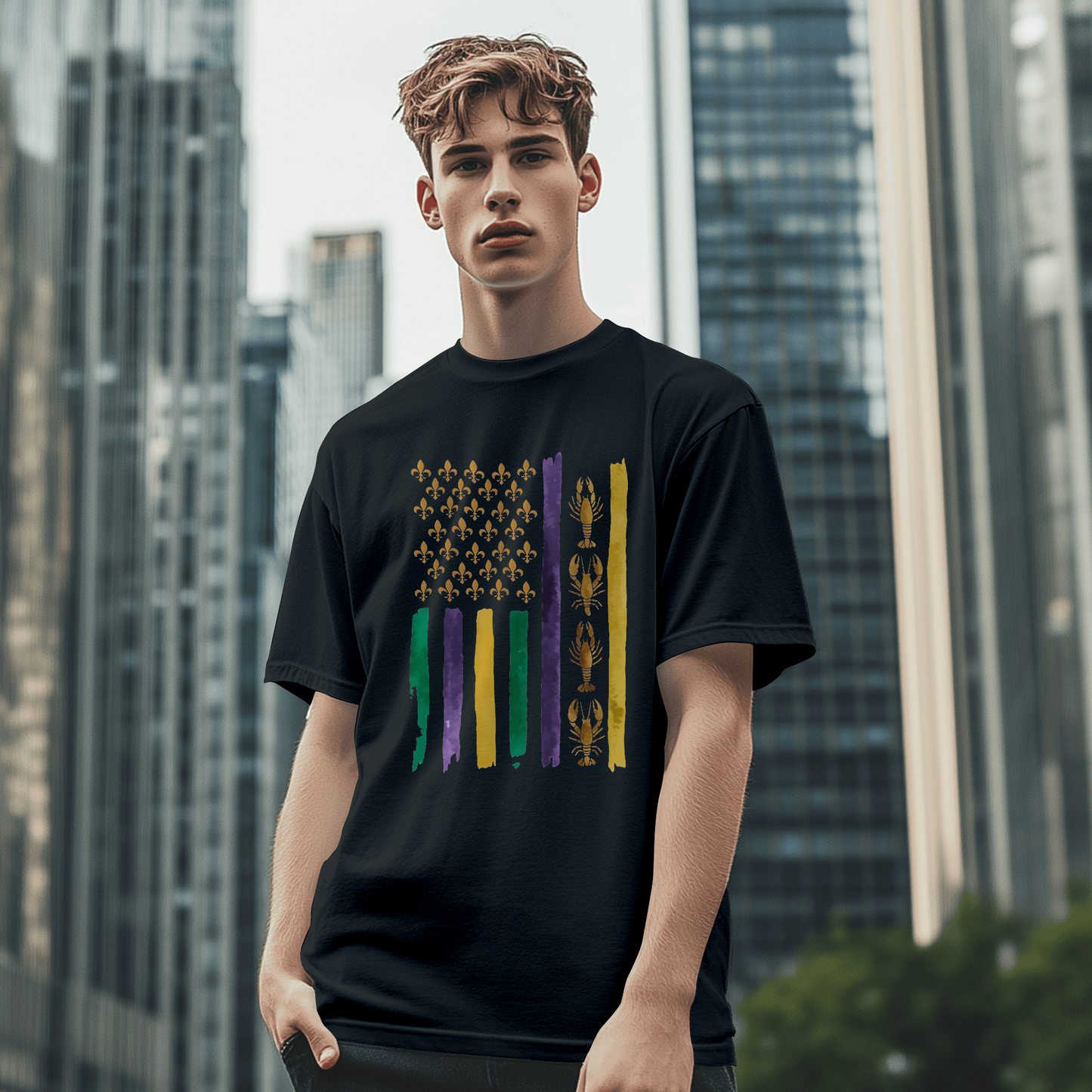 Mardi Gras Flag T-shirt