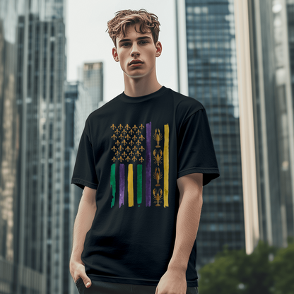 Mardi Gras Flag T-shirt