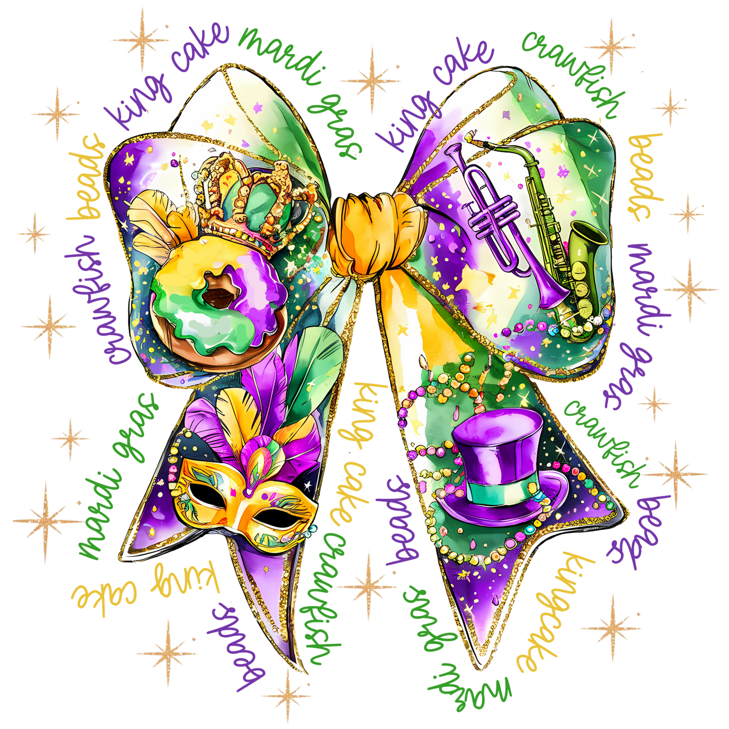 Mardi Gras Lg. Bow